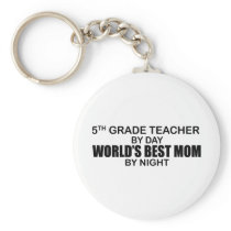 5th Grade - World's Best Mom Keychains
