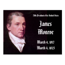 5th President Of the United States James Monroe Post Card