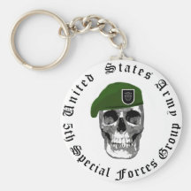 5th Special Forces Skull Key Chain