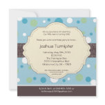 5x5 Boy Blue Polkadot Poke Birthday Invitation