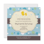 5x5 Boy Rubber Duck Duckie Baby Shower Invitation