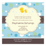 5x5 Boy Rubber Duck Duckie Baby Shower Invitation