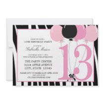 5x7 13th Birthday Party Invite