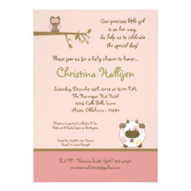 5x7 Abby's Farm Pink Barn Baby Shower Invitation