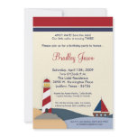 5x7 Ahoy Mate Sail Boat Birthday Party Invitation