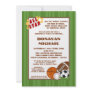 5x7 All Star Green Birthday Party Invitation
