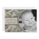 5x7 ARMY ACU Camo Camo Photo Birth Announcement