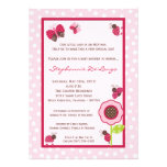 5x7 Berry Garden Lady Bug Baby Shower Invitation
