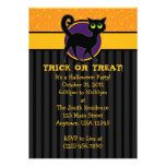 5x7 Black Cat Halloween Party Invitations