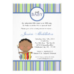 5x7 Blue African Baby Boy Baby Shower Invitation