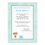 5x7 Blue Kid Boy Chef Birthday Party Invitation
