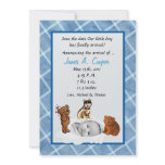 5x7 Boy Cloud PHOTO on Circle Birth Announcement