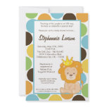 5x7 Boy King of the Jungle Baby Shower Invitation