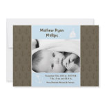 5x7 Boy Nautical Sailing PHOTO Birth Announcement invitations