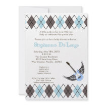 5x7 Boy Punk Rocker Guitar Baby Shower Invitation