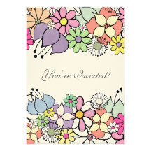 5x7 Bright Blossoms Blank Fill In Invitation