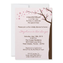 5x7 Cherry Blossom Tree Baby Shower Invitation