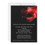 5x7 Christmas XMAS Masquerade Ball Mask Invitation