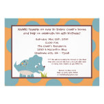5x7 Dinosaur Dino Tricer Birthday Party Invitation