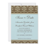 5x7 Flat Save the Date Vintage Baroque : baby blue Personalized Invites
