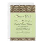 5x7 Flat Save the Date Vintage Baroque :: lime