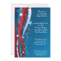 5x7 Fourth 4th of July Party Barbecue Invitation