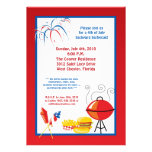 5x7 Fourth 4th of July Party Barbecue Invitation