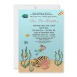 5x7 Girl Under the Sea  Birthday Party Invitation