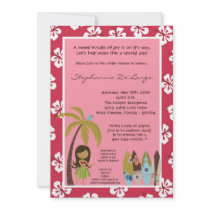 5x7 Hawaiian Luau Tropical Baby Shower Invitation