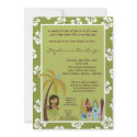 5x7 Hawaiian Luau Tropical Baby Shower Invitation