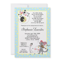 5x7 Hey Diddle Didd Nursery Baby Shower Invitation
