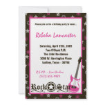 5x7 Invite - Girl Rock Star Birthday Invitation