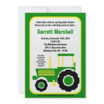 5x7 John Green Farm Tractor Birthday Invitation