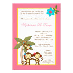 5x7 Jungle Gym Monkey Dance Baby Shower Invitation