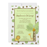 5x7 Jungle Safari Animal Baby Shower Invitation
