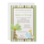5x7 Jungle Safari Animal Baby Shower Invitation