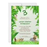 5x7 Jungle Safari Zoo Birthday Party Invitation