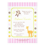 5x7 Jungle Safari ZooAnimal Baby Shower Invitation