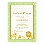 5x7 Jungle Tiger Lion TWINS Baby Shower Invitation