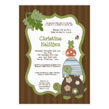 5x7 Laguna Beach Turtle Baby Shower Invitation