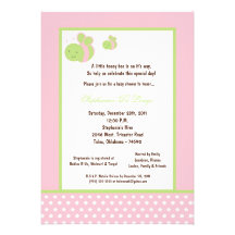 5x7 Light Pink Honey Bee Baby Shower Personalized Announcement