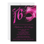 5x7 Masquerade Mask Sweet 16 Birthday Invitation