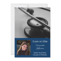 5x7 Medical School Nursing Photo Graduation Invite