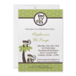 5x7 Monkey Time Zoo Animal Baby Shower Invitation