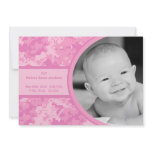 5x7 Pink ARMY ACU Camo Photo Birth Announcement