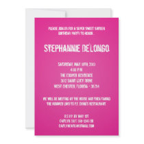 5x7 Pink DJ Spin Turntable 16 Birthday Invitation