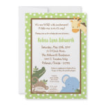 5x7 Safari Jungle ZooAnimal Baby Shower Invitation
