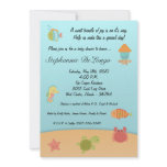 5x7 Sea Life Ocean Fish Baby Shower Invitation