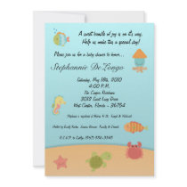 5x7 Sea Life Ocean Fish Baby Shower Invitation