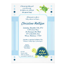 5x7 Sea Turtle Reef Ocean Baby Shower Invitation